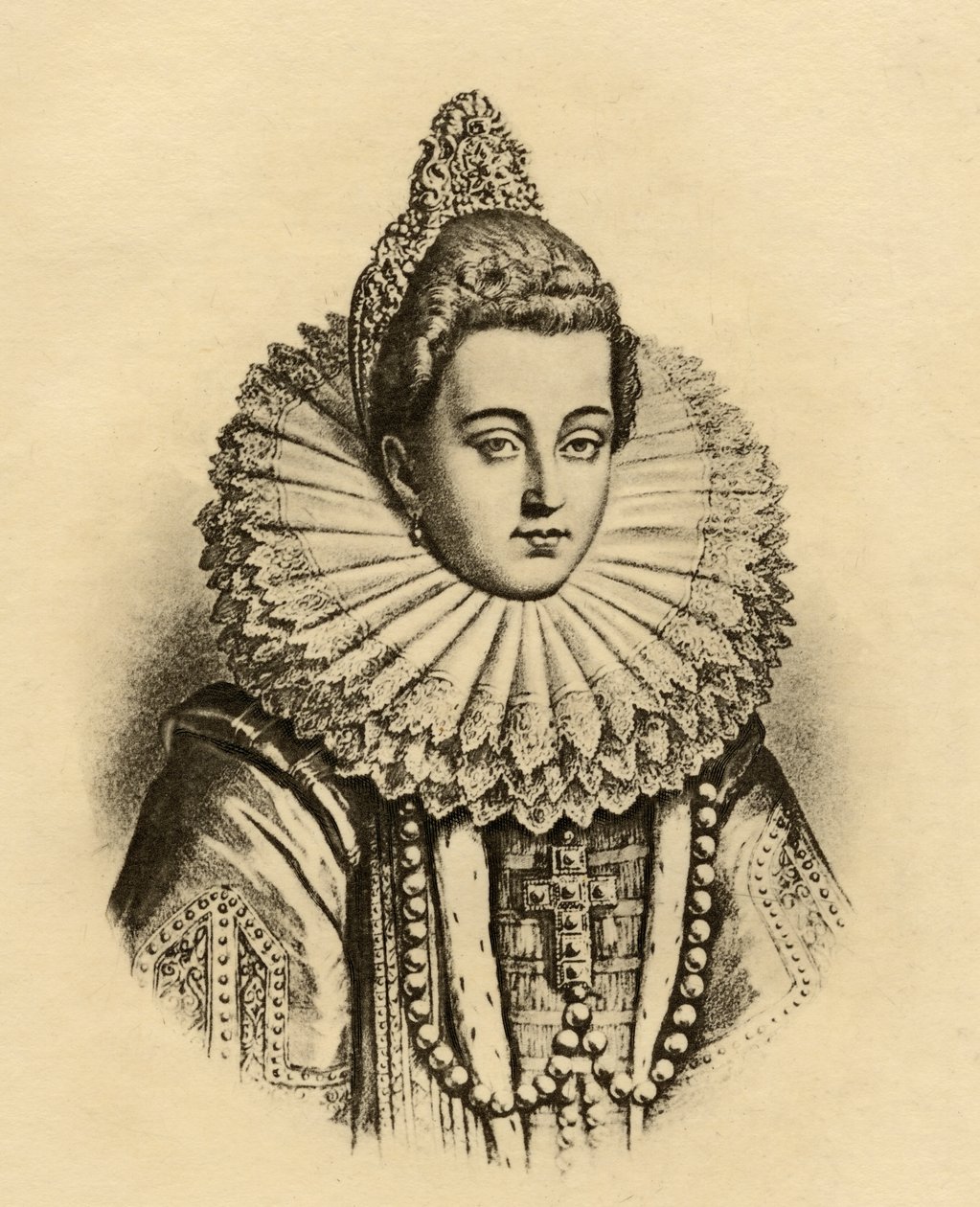 Louise de Lorraine-Vaudemont (1553-1601) autorstwa French School