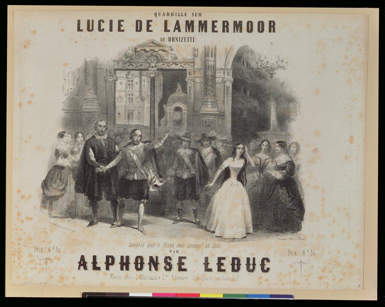 „Lucia de Lammermoor” Gaetano Donizettiego (1797-1848) autorstwa French School