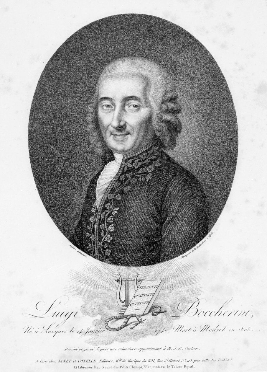 Luigi Boccherini, rytowany przez Bourgeois de la Richardiere, c.1806 autorstwa French School