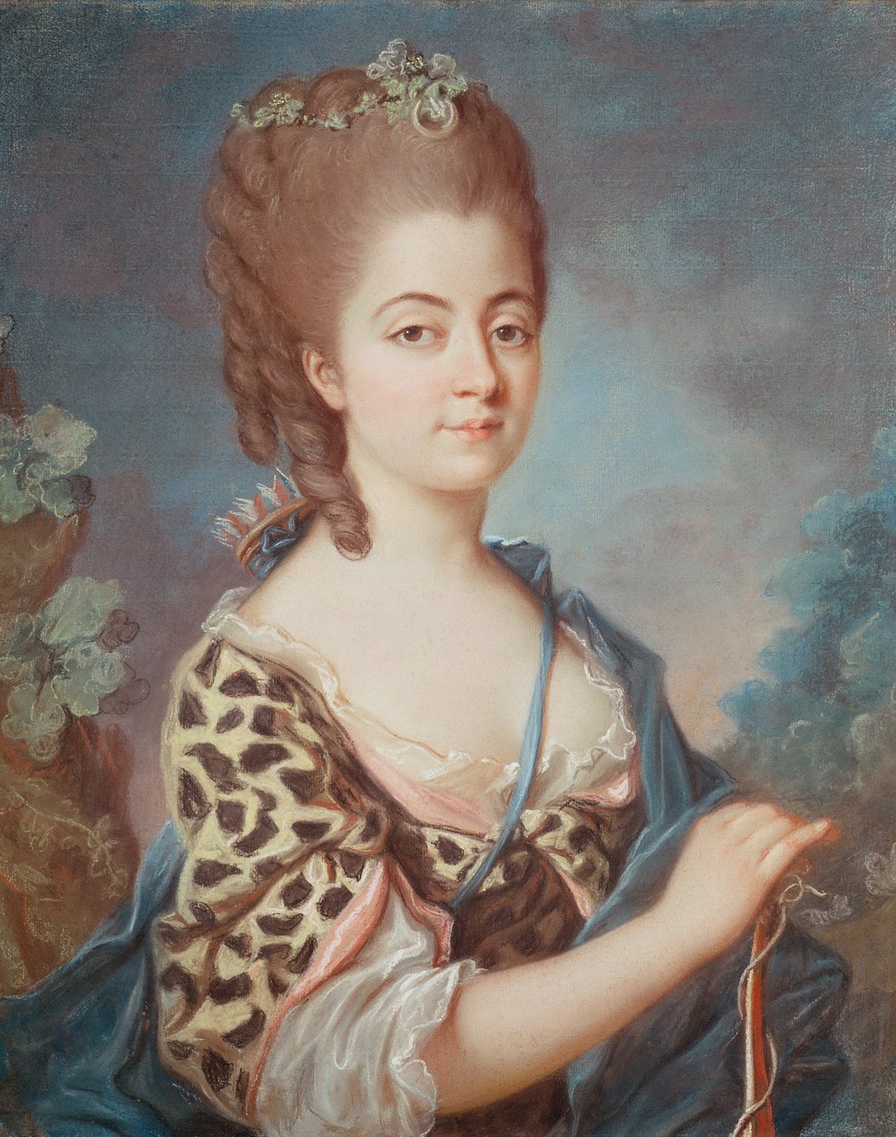 Madame Dupin de Francueil (1748-1821) z domu Marie Aurore de Saxe (pastel na papierze) autorstwa French School
