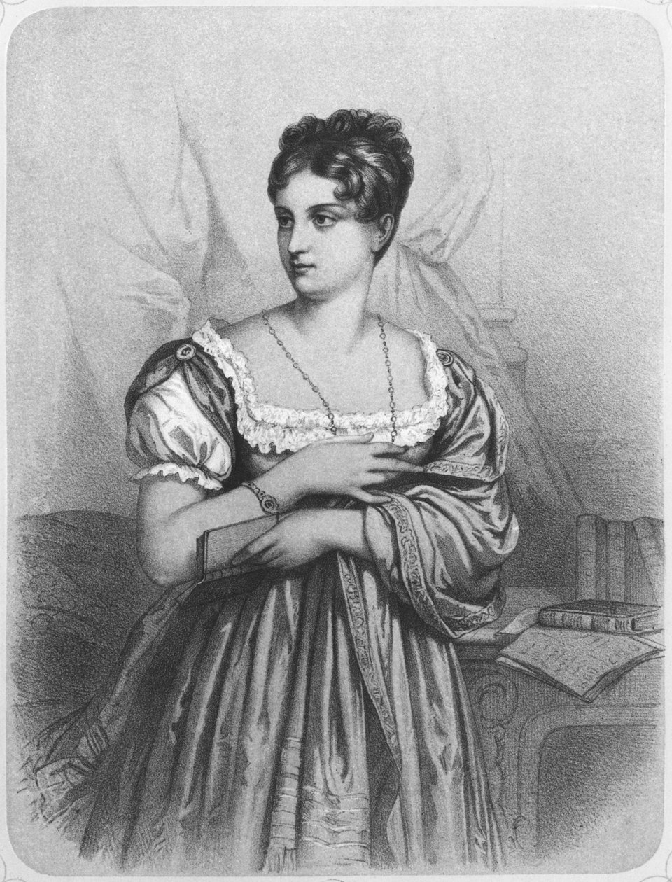 Mademoiselle George, grawerowane przez J. Champagne autorstwa French School