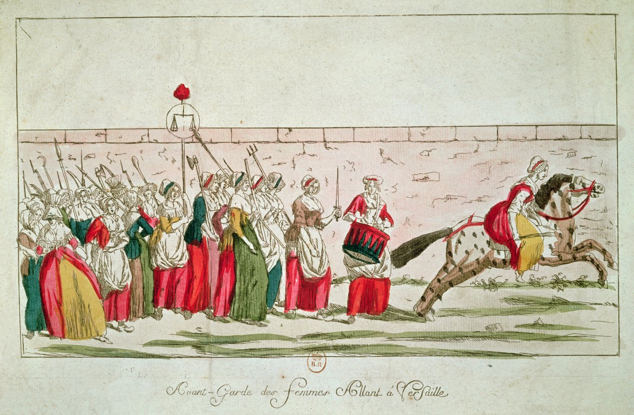 Marsz Kobiet na Wersal, 5 października 1789 (patrz także 78695) autorstwa French School