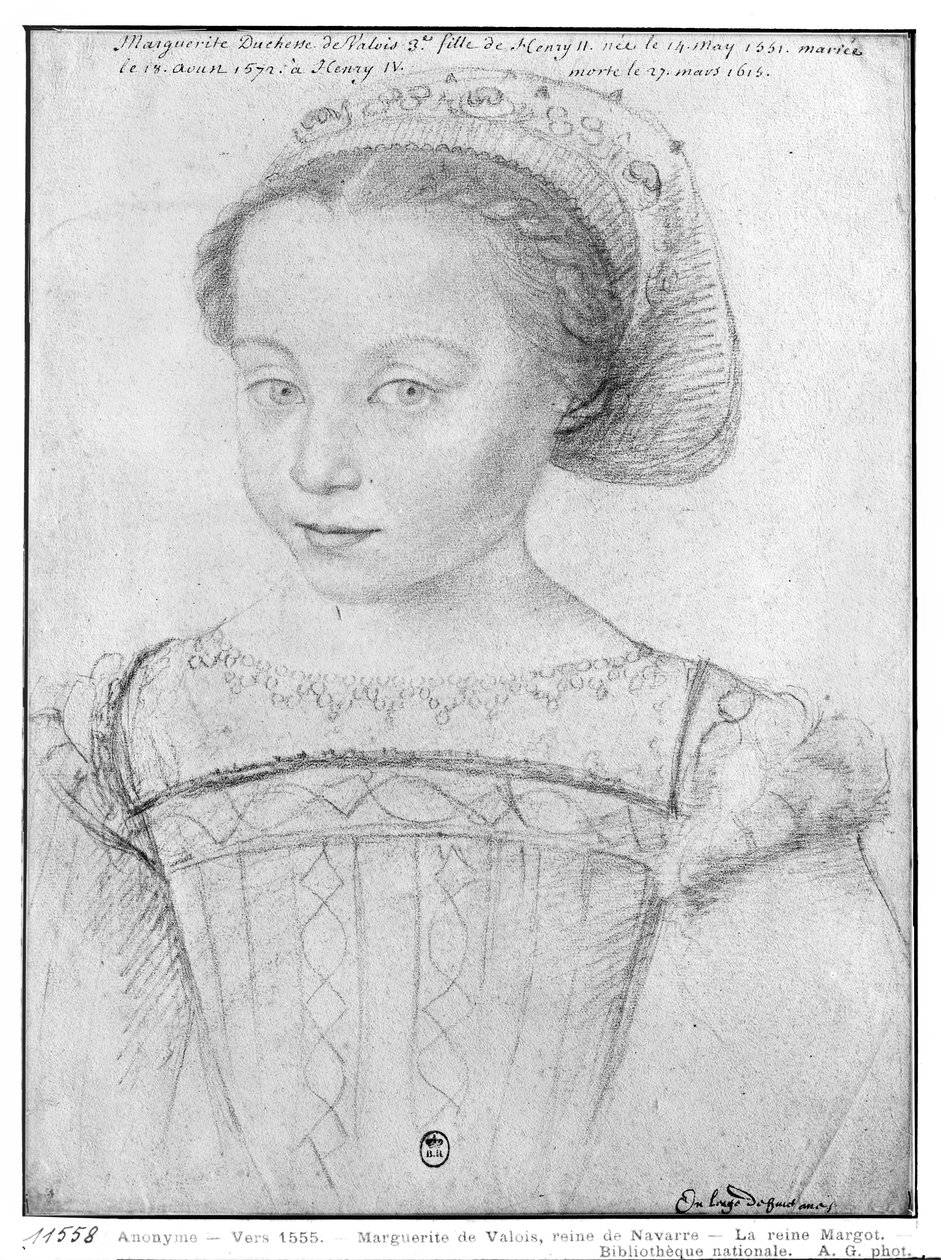 Marguerite de Valois (1553-1615) znana jako La Reine Margot, ok. 1555 autorstwa French School