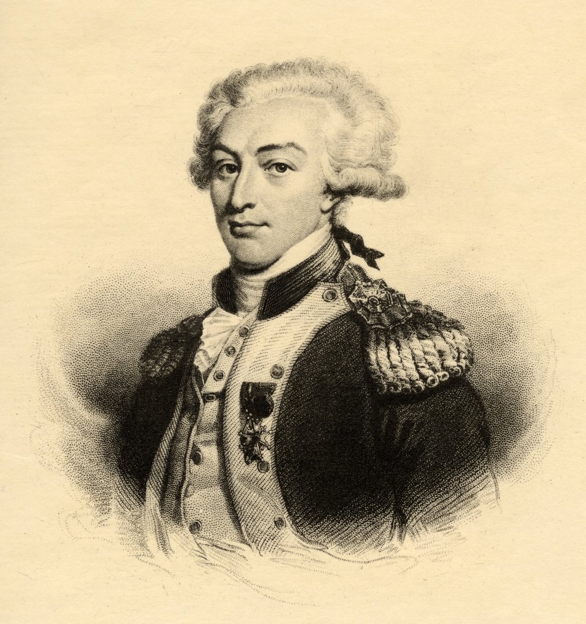 Marie Joseph Paul Yves Roch Gilbert du Motier (1757-1834) markiz de Lafayette autorstwa French School