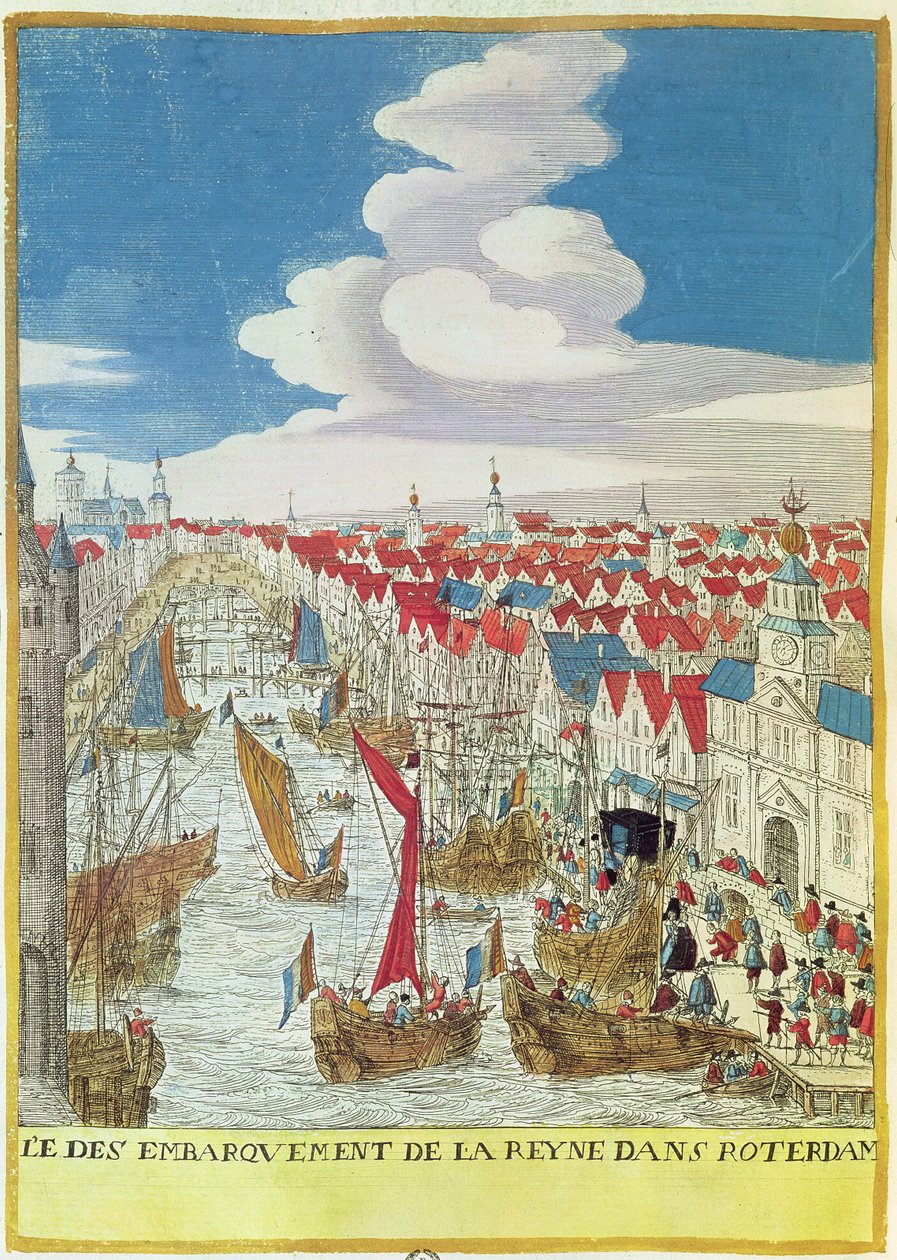 Marie de Medici (1573-1642) Lądowanie w Rotterdamie, 1639 autorstwa French School