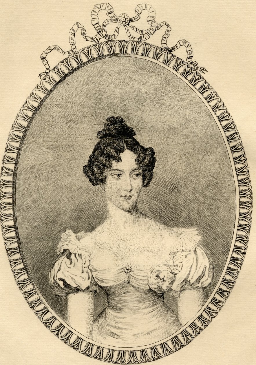 Marie-Caroline de Bourbon (1798-1870) księżna Berry autorstwa French School