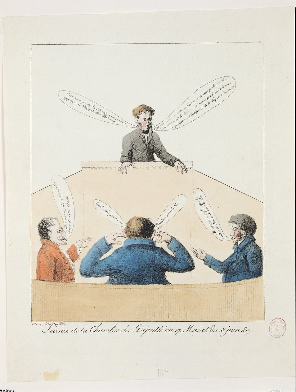Posiedzenie Izby Poselskiej od 17 maja do 18 czerwca 1819 r. autorstwa French School