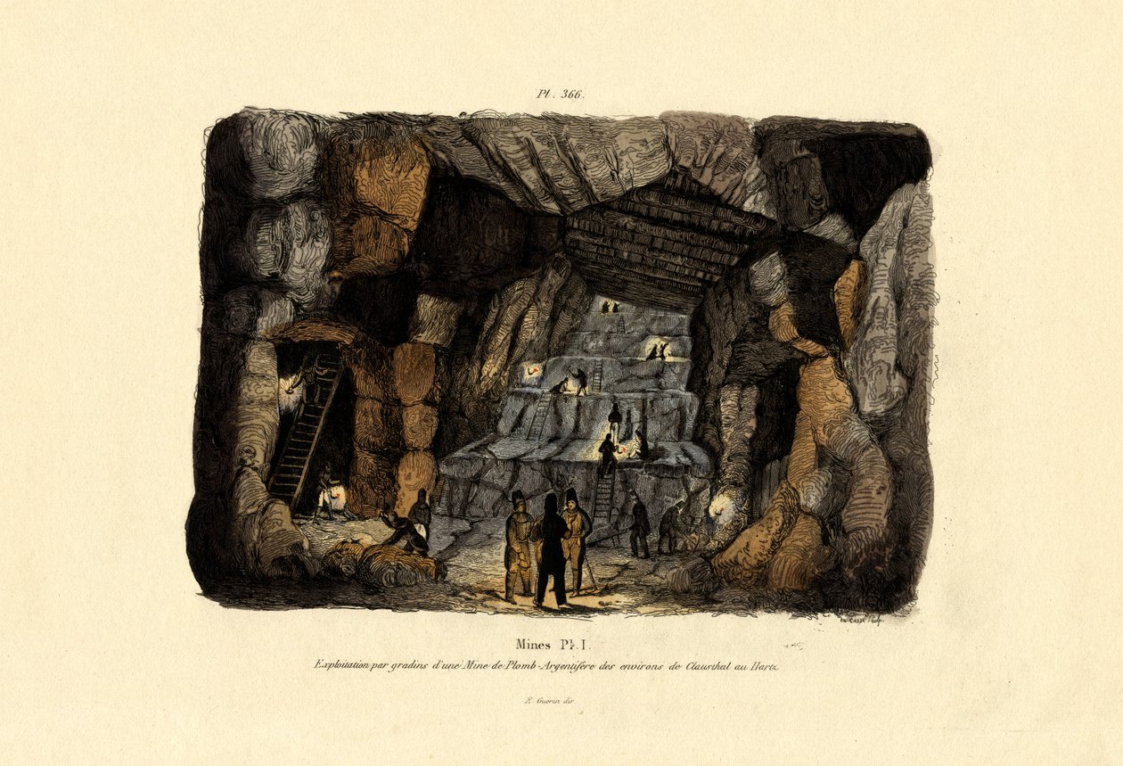 Kopalnia, 1833-39 autorstwa French School