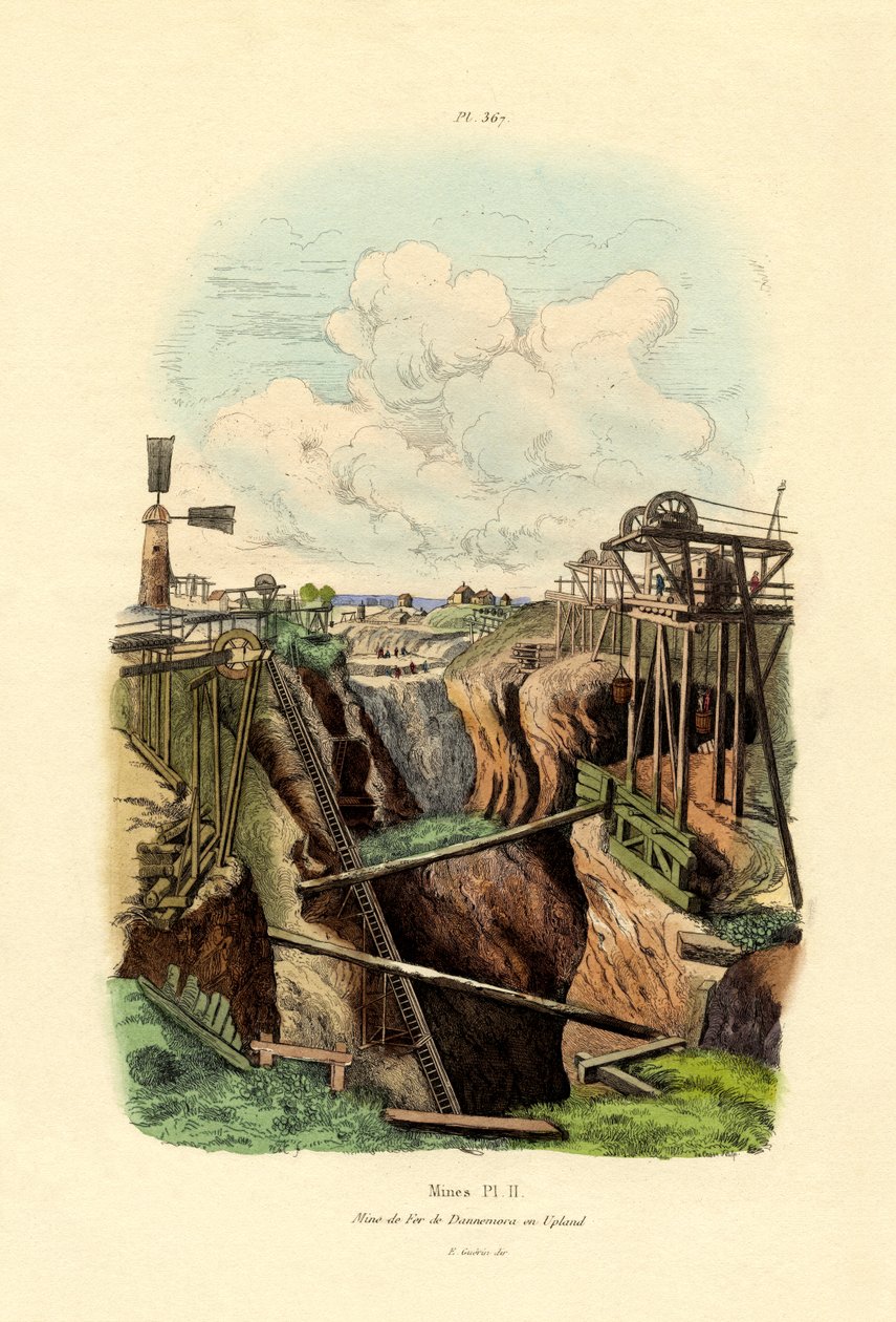 Kopalnia, 1833-39 autorstwa French School