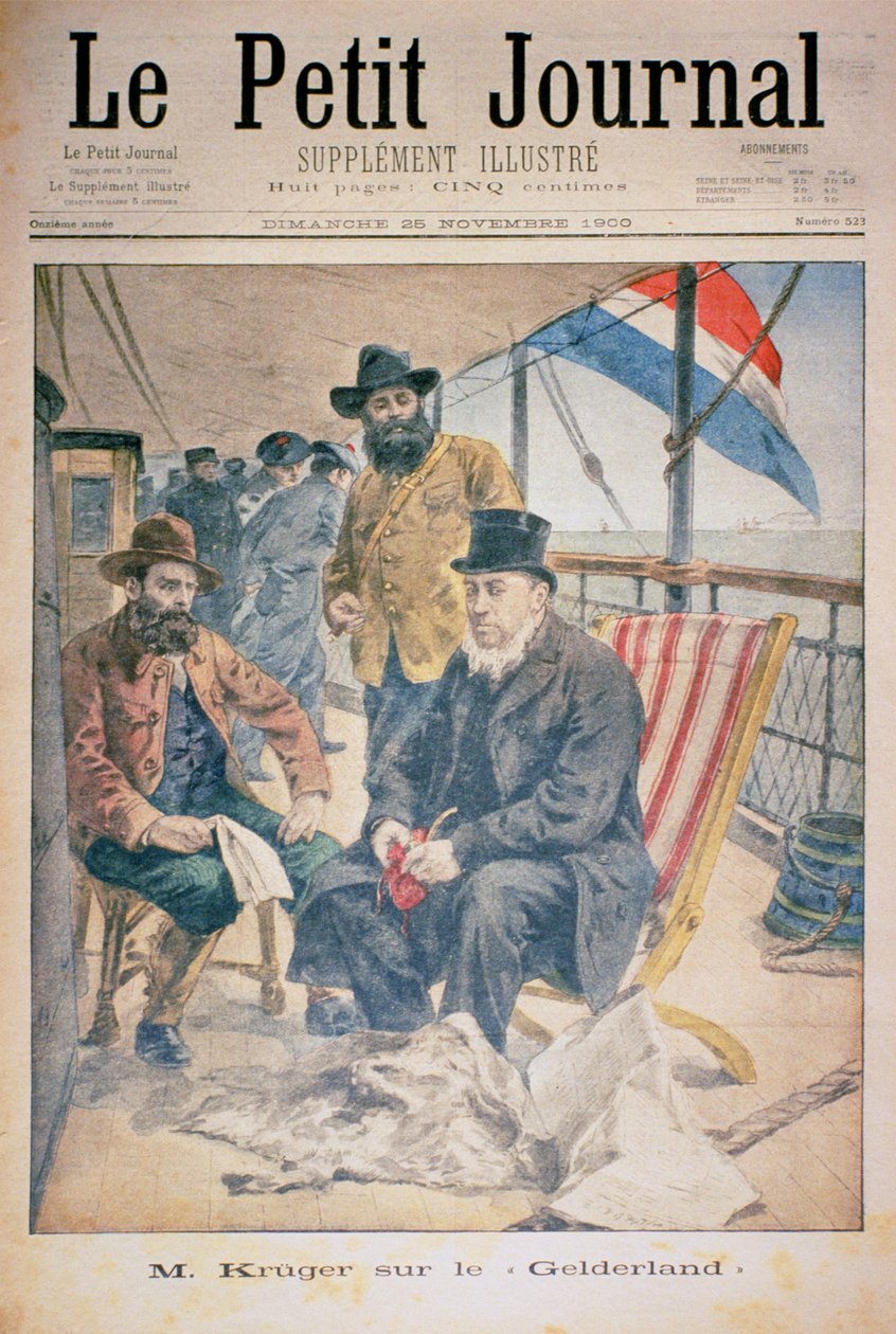 Pan Kruger o Gelderland, okładka Le Petit Journal, 25 listopada 1900 autorstwa French School