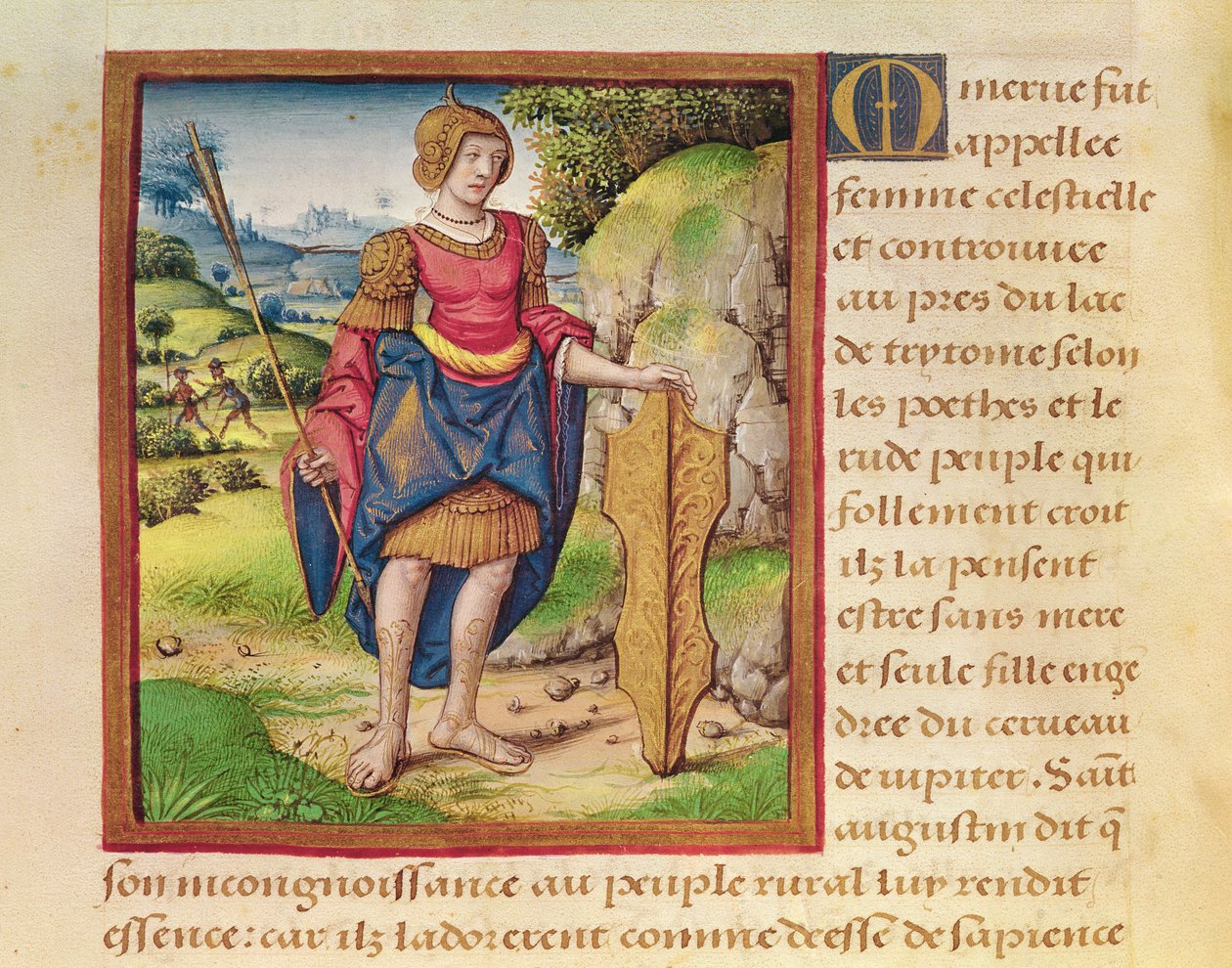 Ms 17 Minerva, z „Życia celebrytek”, c.1505 autorstwa French School
