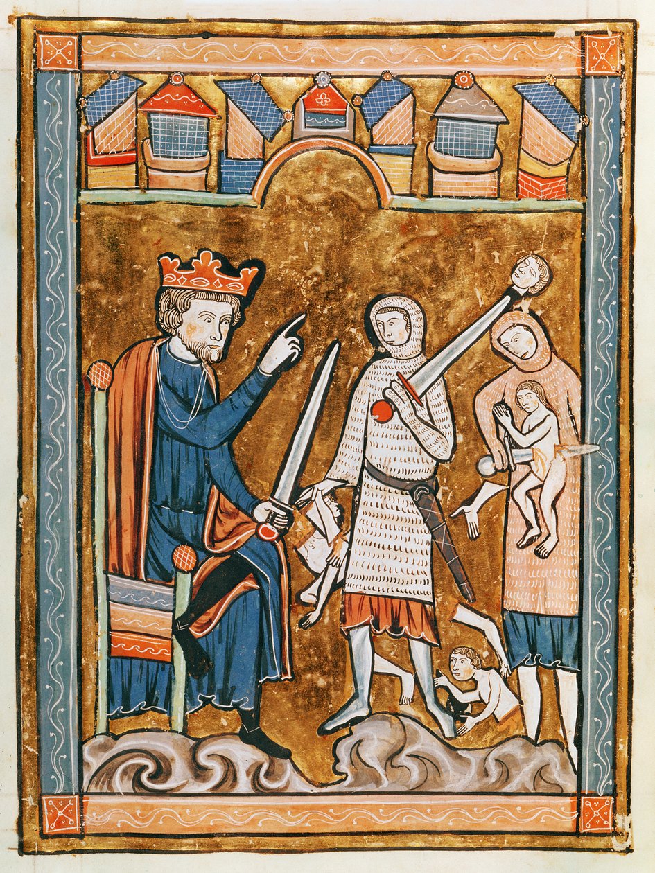 Ms 3016 fol.11v Rzeź niewiniątek, z Psautier a lUsage de Paris autorstwa French School