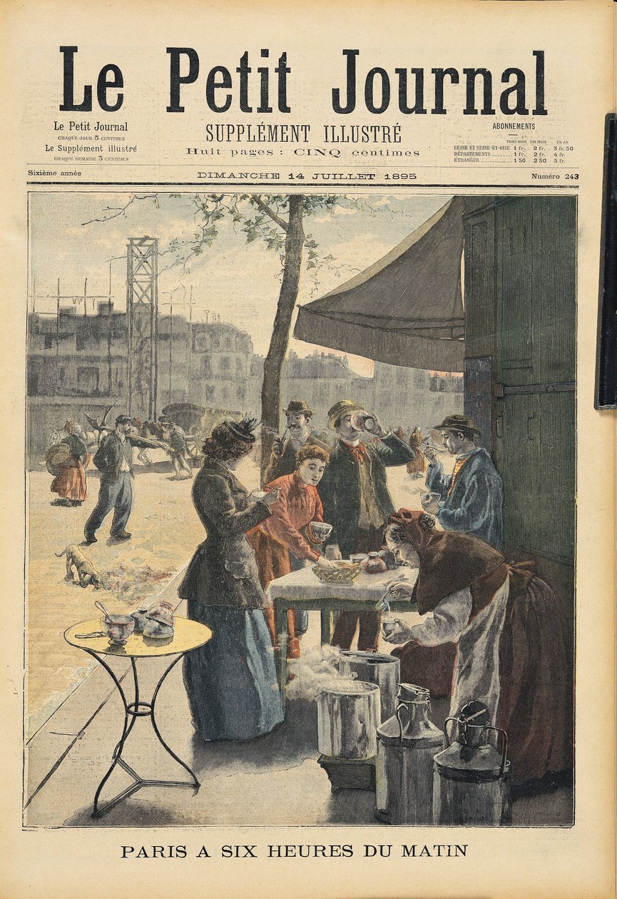 Paryż o szóstej rano, z „Le Petit Journal”, 14 lipca 1895 r. autorstwa French School