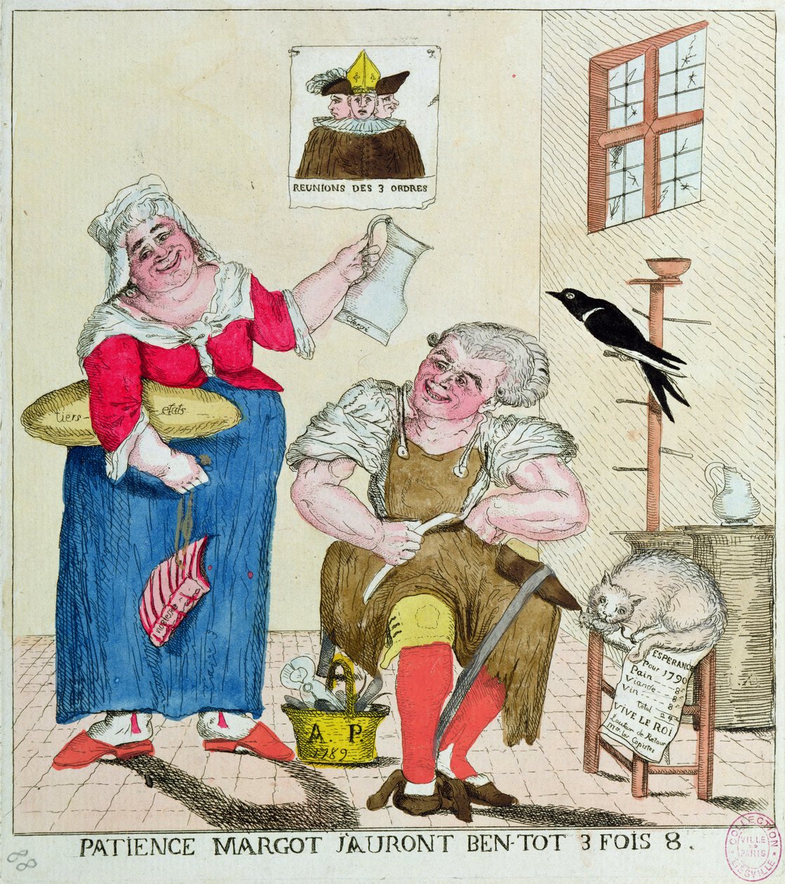 Cierpliwość Margot, niedługo będzie 3 razy więcej, 1789 autorstwa French School