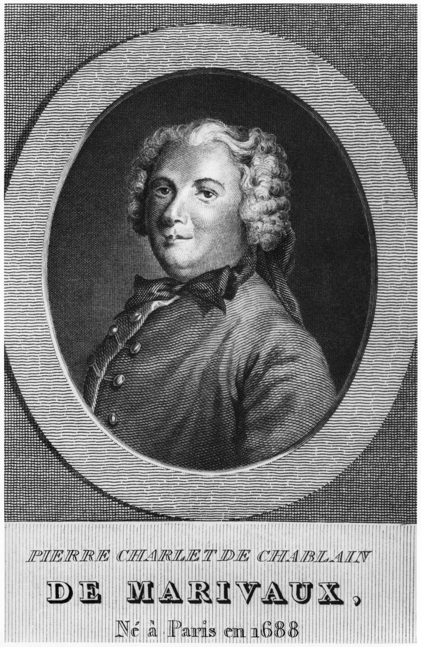Pierre Carlet de Chamblain, znany jako Marivaux (b zdjęcie) autorstwa French School