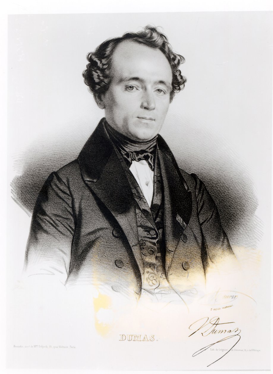 Portret Alexandre Dumas Fils (1824-95) grawerowany przez Gregoire i Deneux autorstwa French School