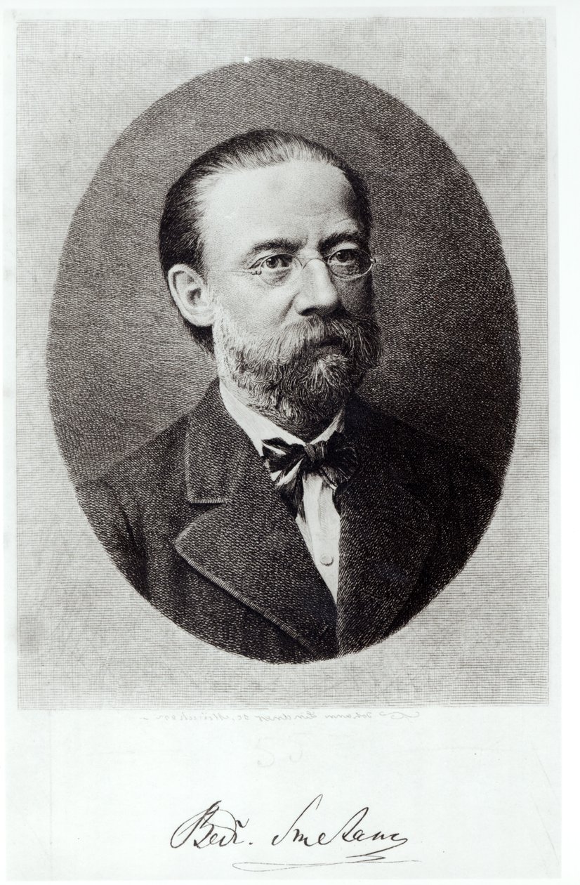 Portret Bedricha Smetany (1824-84) autorstwa French School