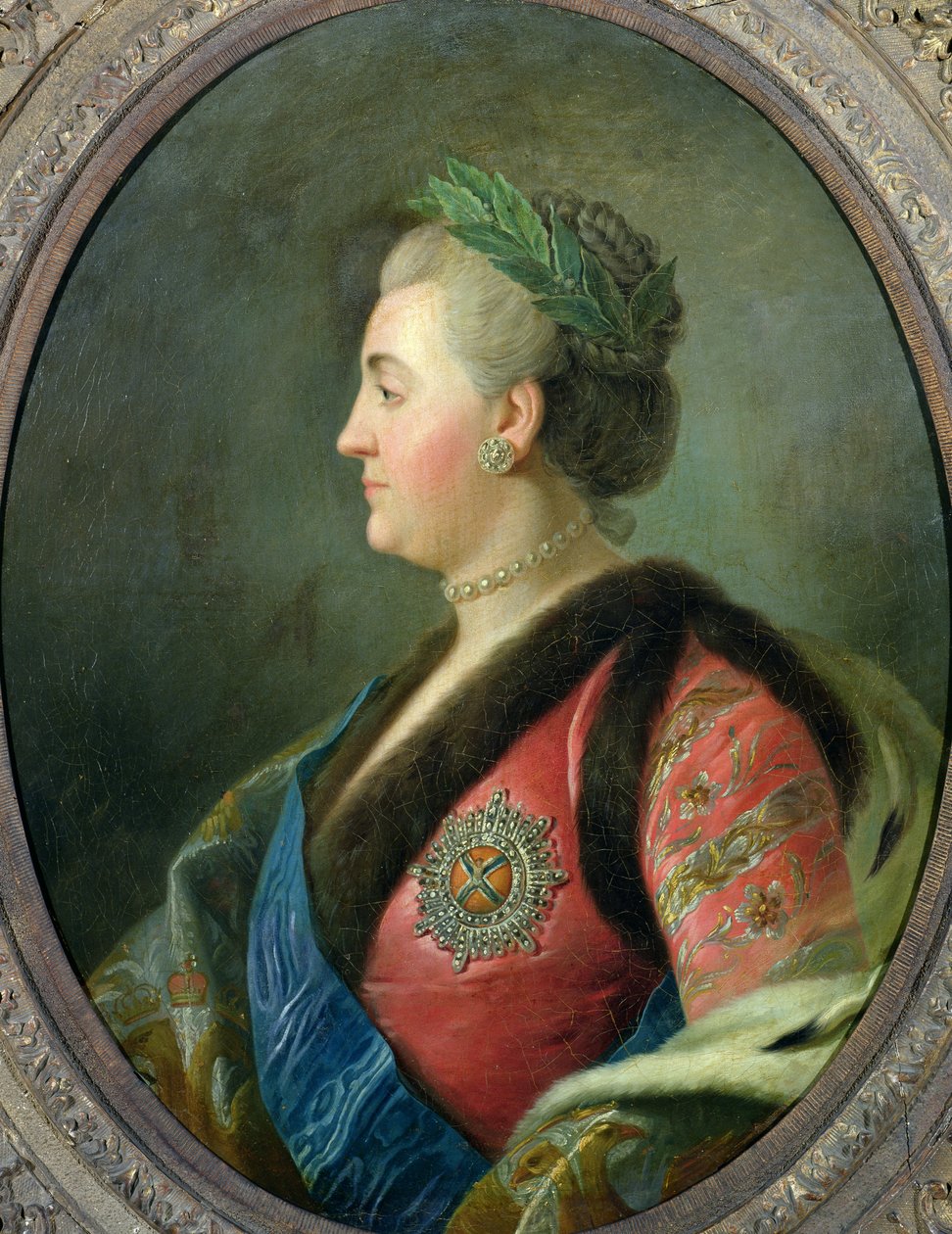 Portret Katarzyny II (1729-1796) z Rosji autorstwa French School