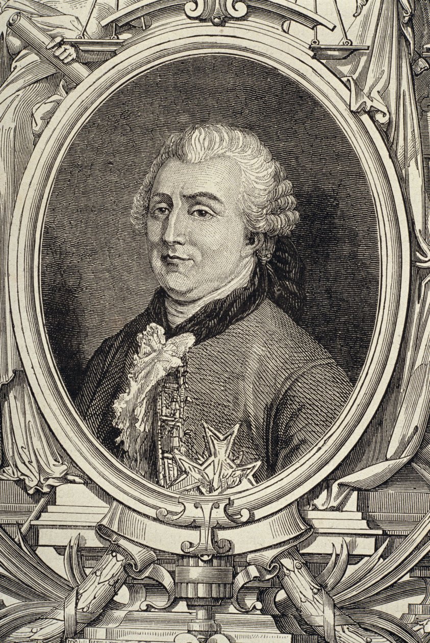Portret Charlesa Graviera, hrabiego Vergennes (1719-87) autorstwa French School