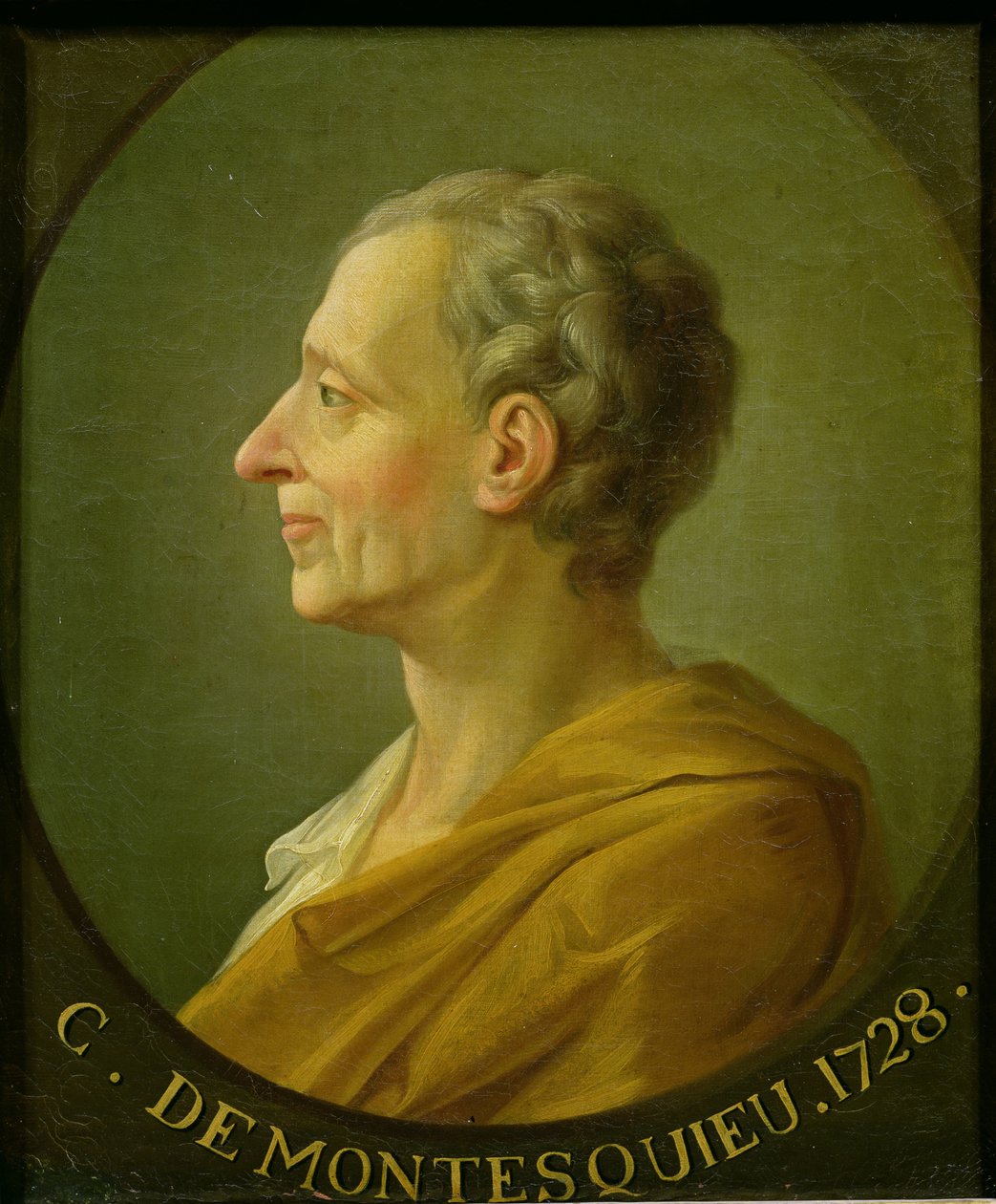 Portret Karola de Montesquieu (1689-1755), francuskiego filozofa i prawnika, 1728 autorstwa French School