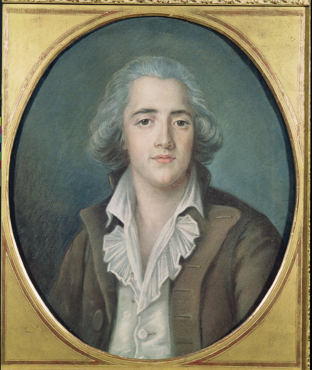 Portret Francois Rene (1768-1848) Vicomte de Chateaubriand, ok. 1786 (pastel na papierze) autorstwa French School