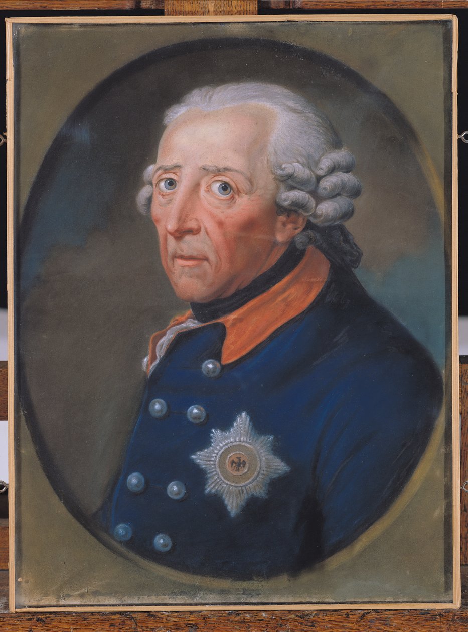 Portret Fryderyka II (1712-86) Wielkiego autorstwa French School