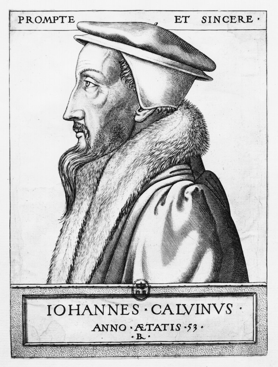 Portret Jana Kalwina (1509-64) w wieku 53 lat 1564 autorstwa French School