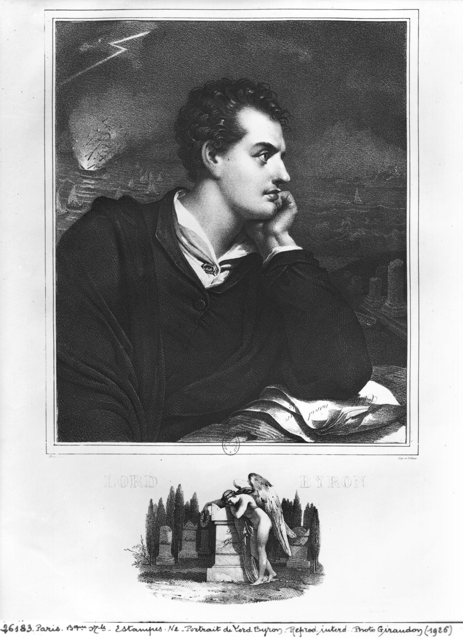 Portret Lorda Byrona (1788-1824) autorstwa French School