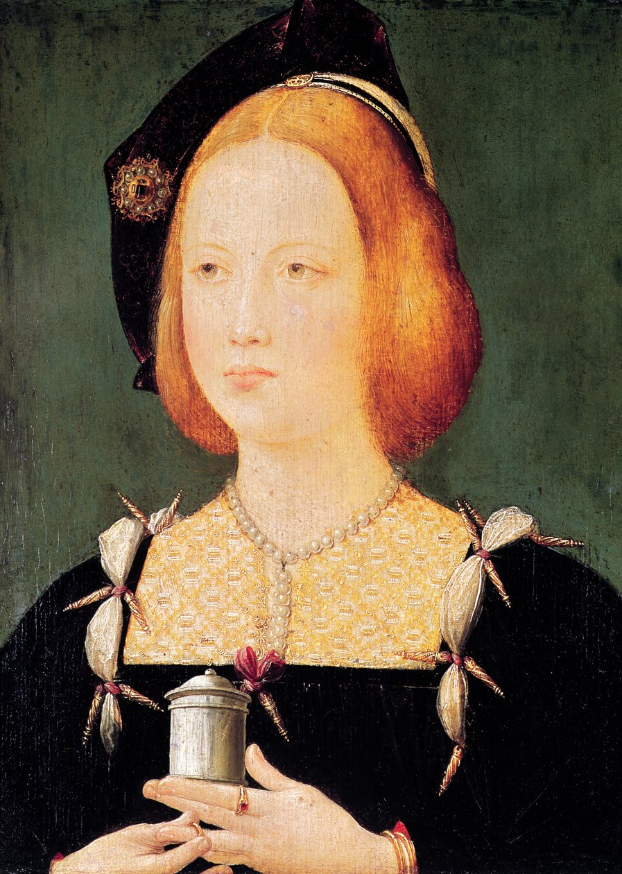 Portret Marii Anglii (1496-1533) żony Ludwika XII (1494-1533) c.1514 autorstwa French School