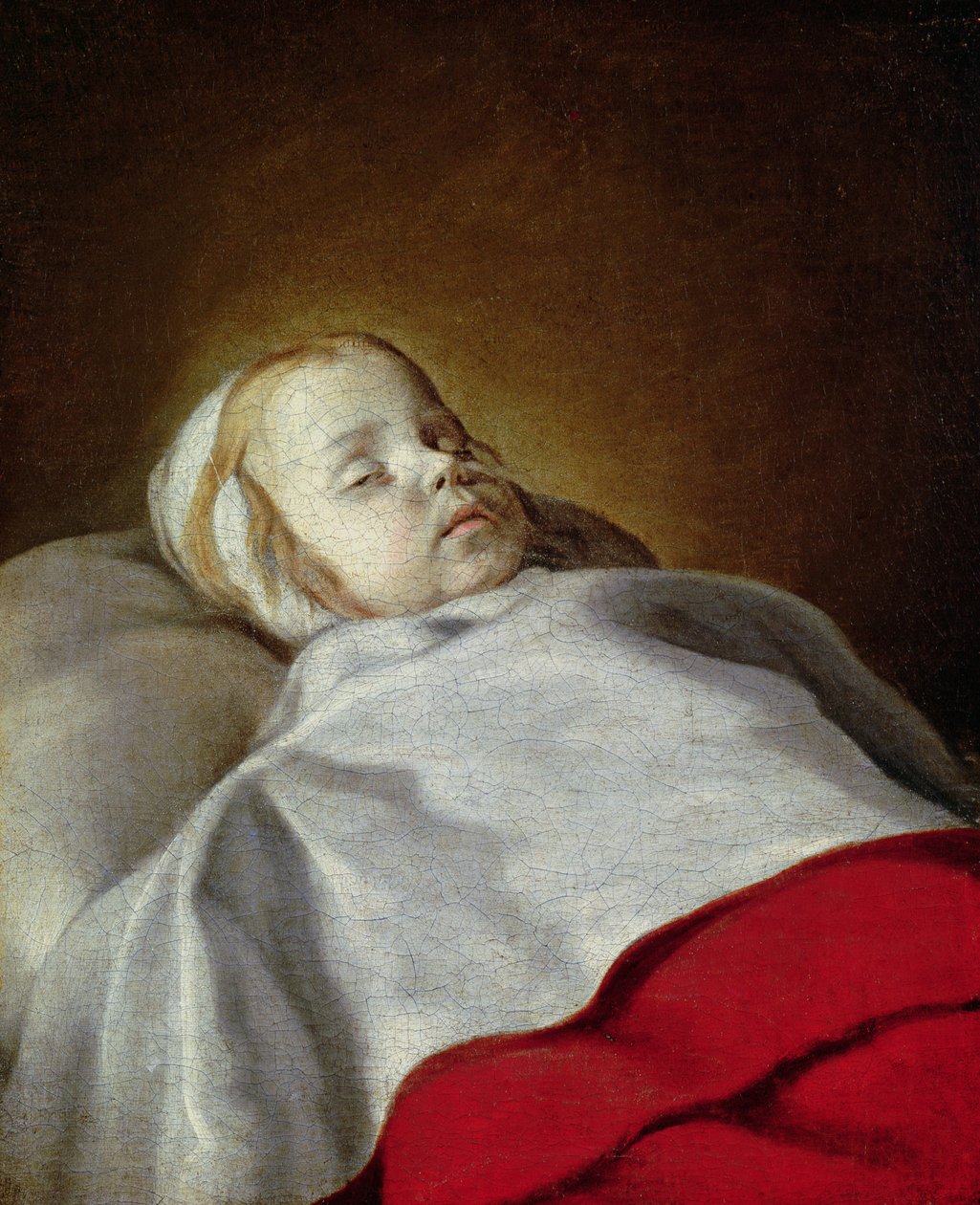 Portret martwego dziecka, ok. 1650 autorstwa French School
