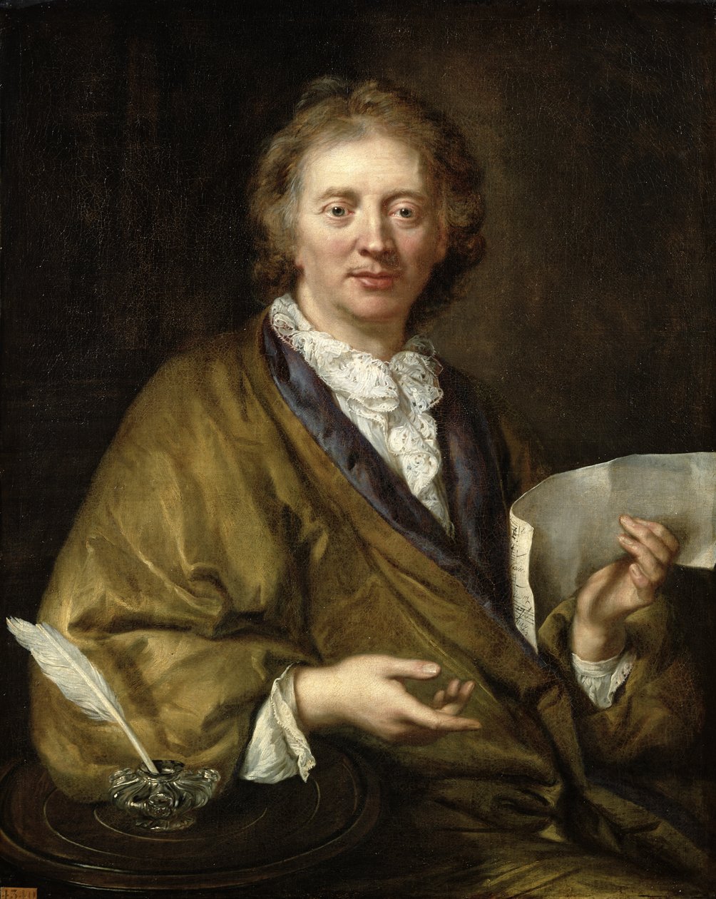 Portret mężczyzny, przypuszczalnie Francois II Couperin (1668-1733) autorstwa French School