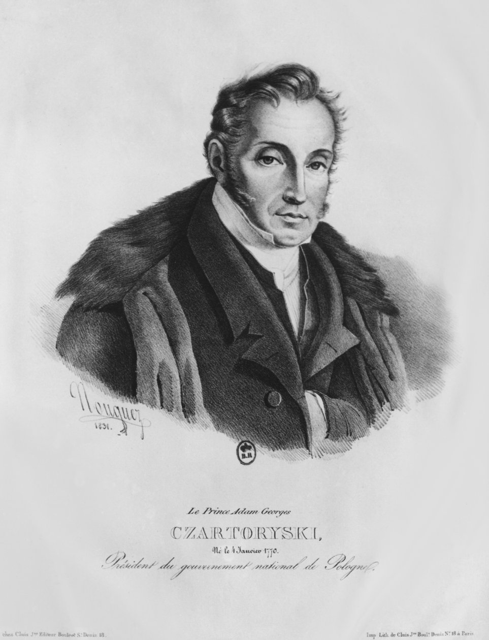 Książę Adam Jerzy Czartoryski, 1831 autorstwa French School