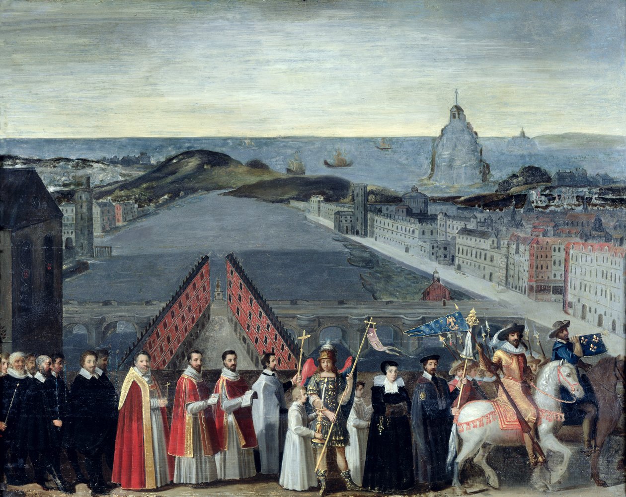 Procesja Bractwa Saint-Michel w 1615 r. autorstwa French School