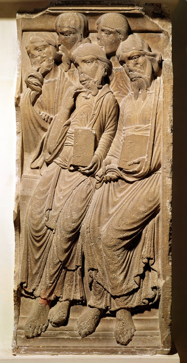 Relief przedstawiający apostołów z opactwa Saint-Guilhem du Desert autorstwa French School