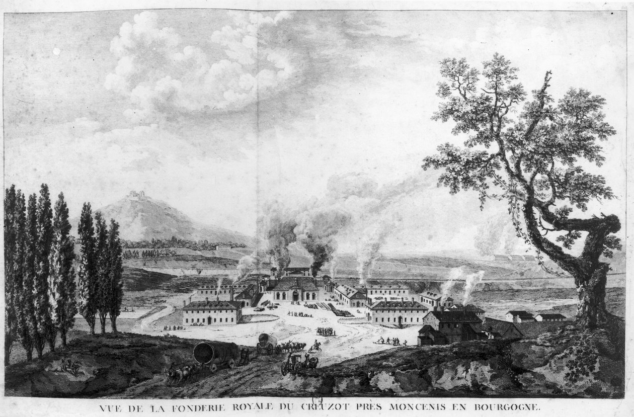 Królewska odlewnia w Le Creusot w 1787 r. autorstwa French School