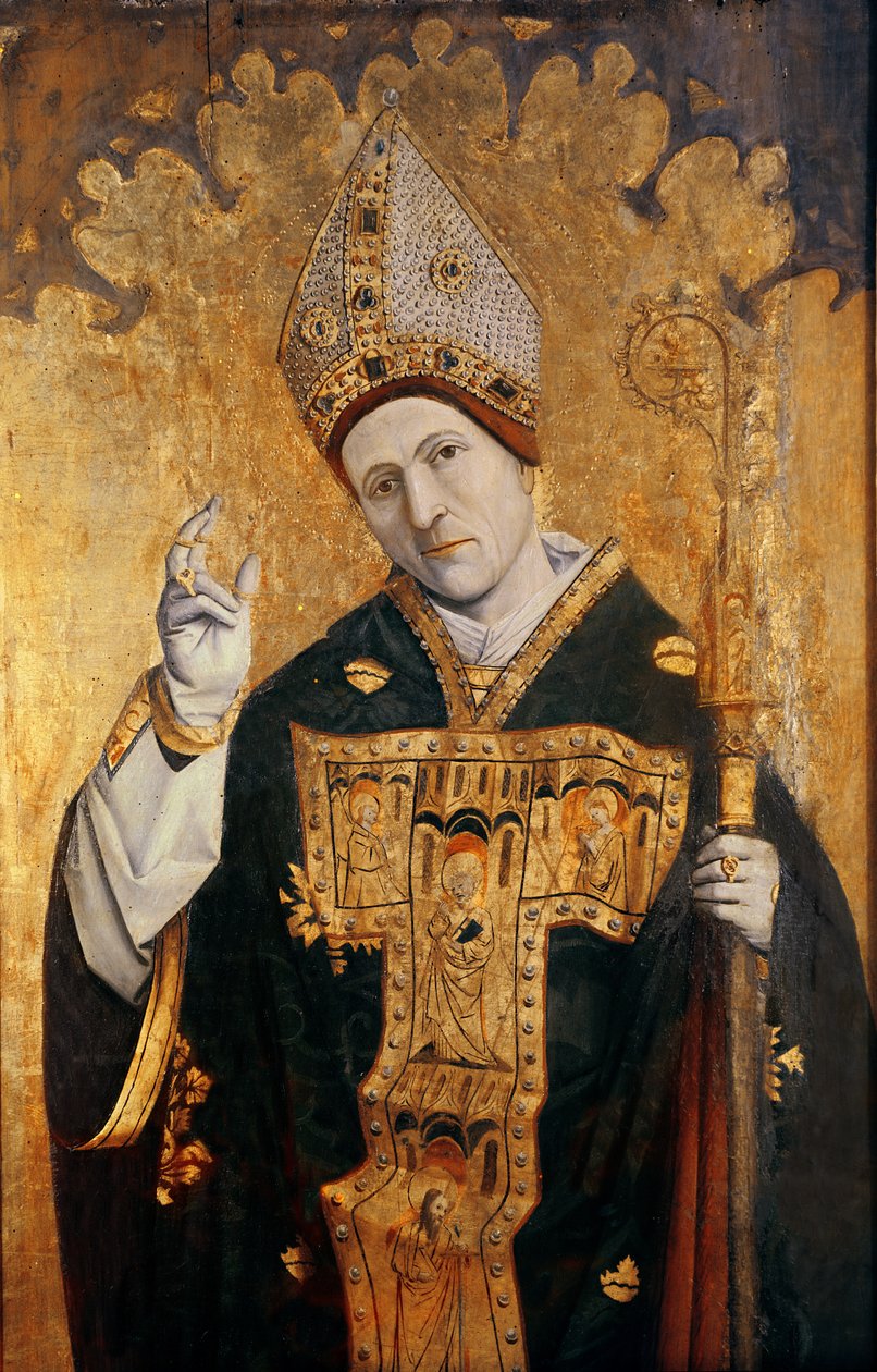 Święty Siffredus z Carpentras, szkoła prowansalska, ok. 1460-70 (tempera na panelu) autorstwa French School