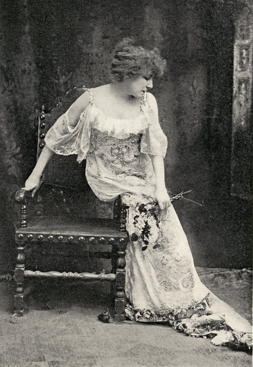 Sarah Bernhardt (1844-1923) w „Camille” autorstwa French School