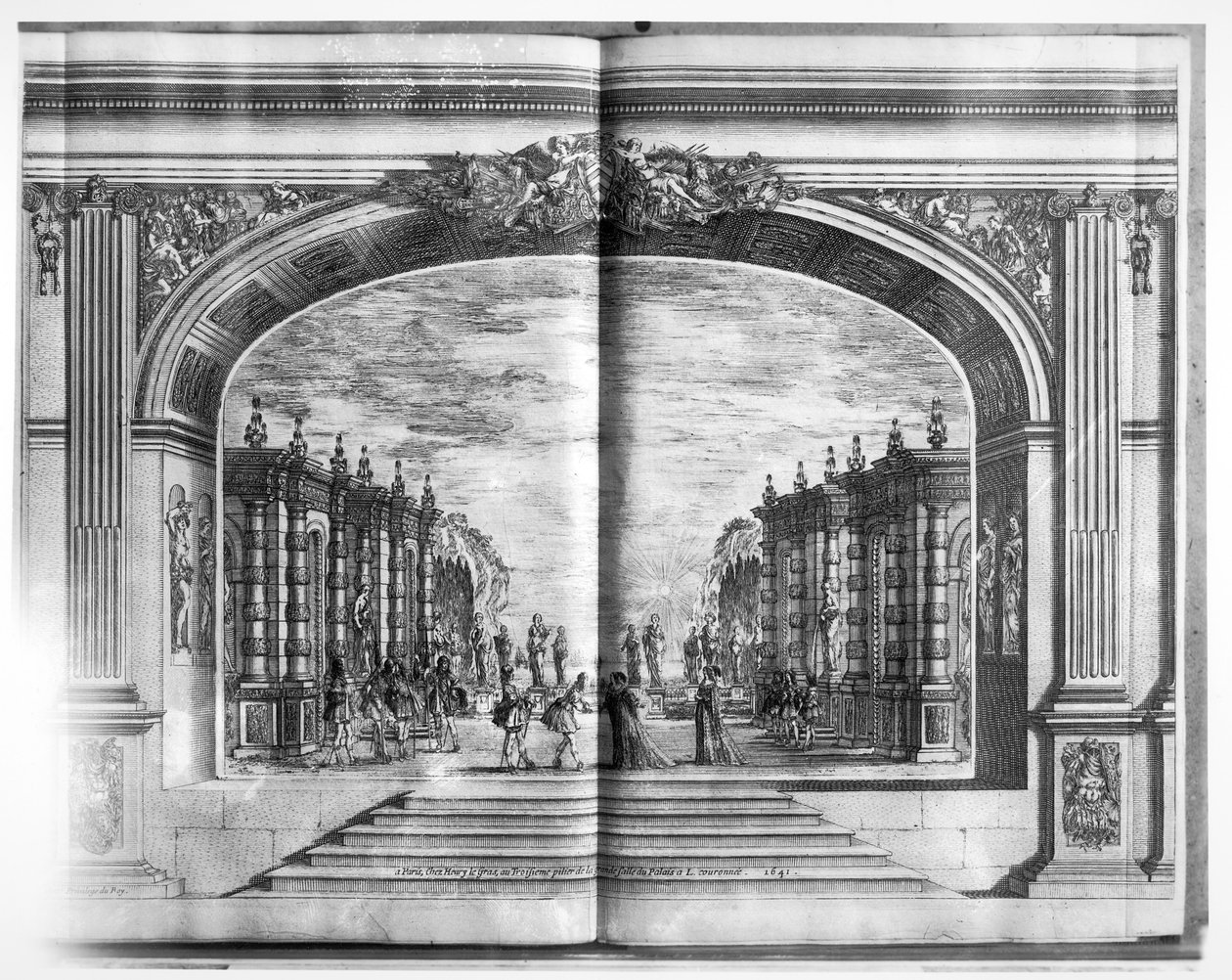 Scena z „Mirame” prawdopodobnie kardynała Richelieu (1585-1642) 1641 autorstwa French School
