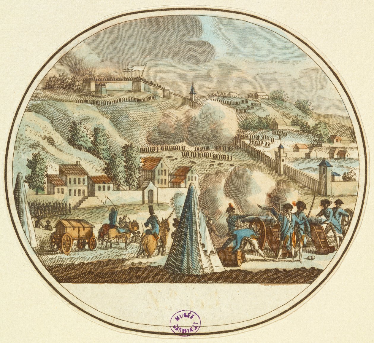 Oblężenie Lyonu, październik 1793 autorstwa French School