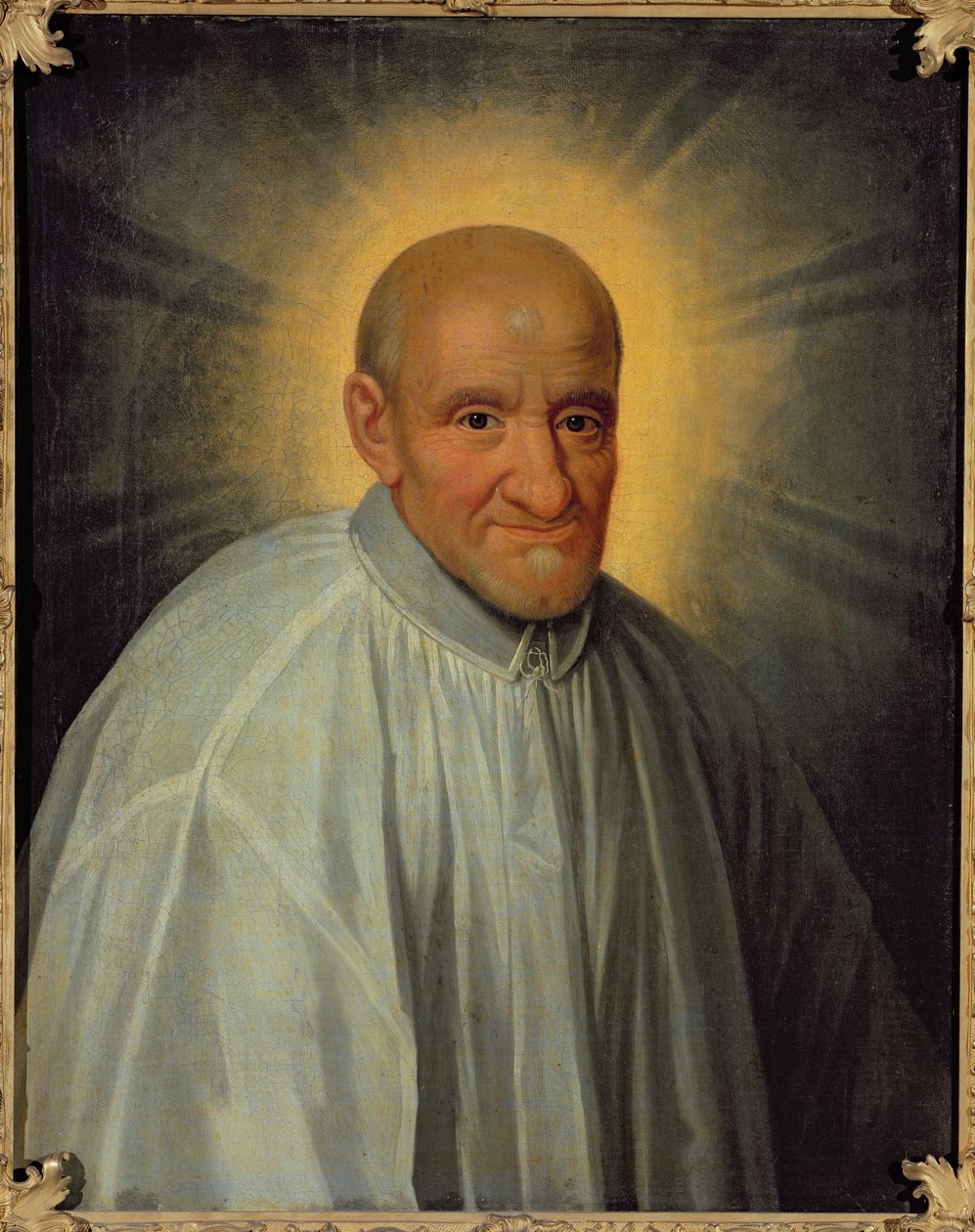 Św. Wincenty a Paulo (1576-1660) autorstwa French School