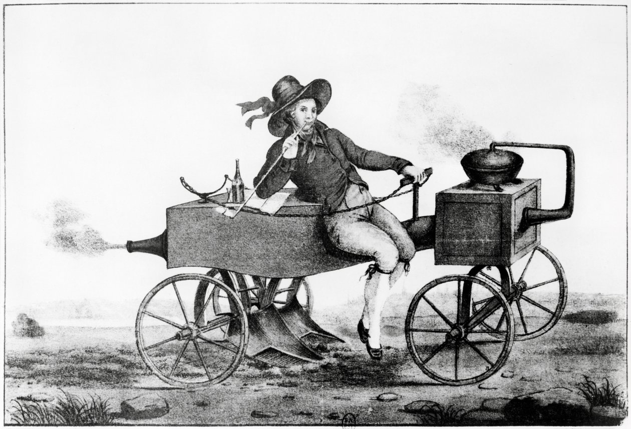 Pług parowy, 1850 autorstwa French School