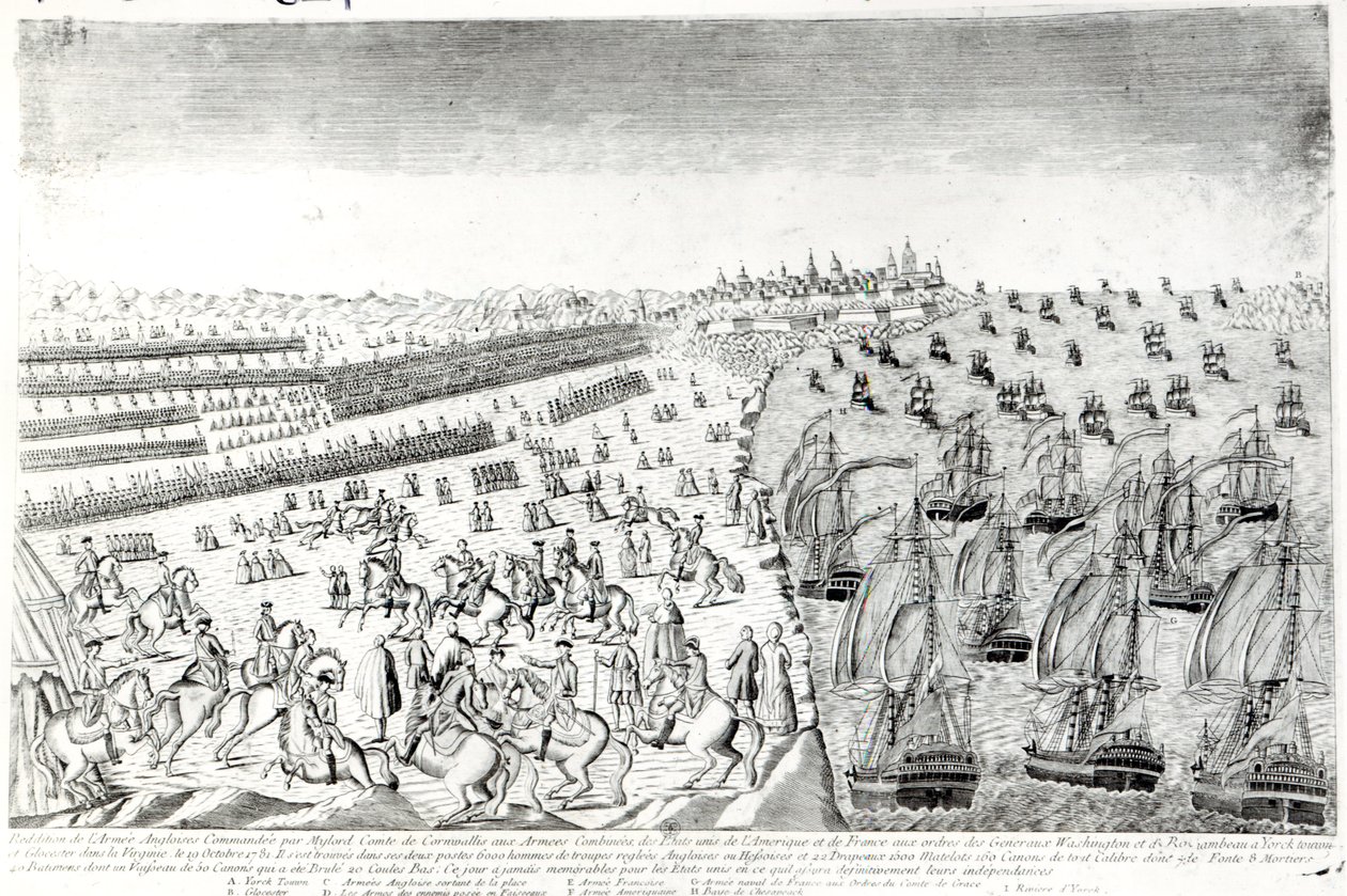 Poddanie się w Yorktown, 1781 autorstwa French School