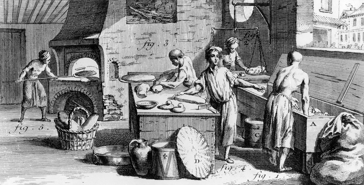 Piekarnia, ilustracja z „Encyklopedii” Diderota, 1770 autorstwa French School