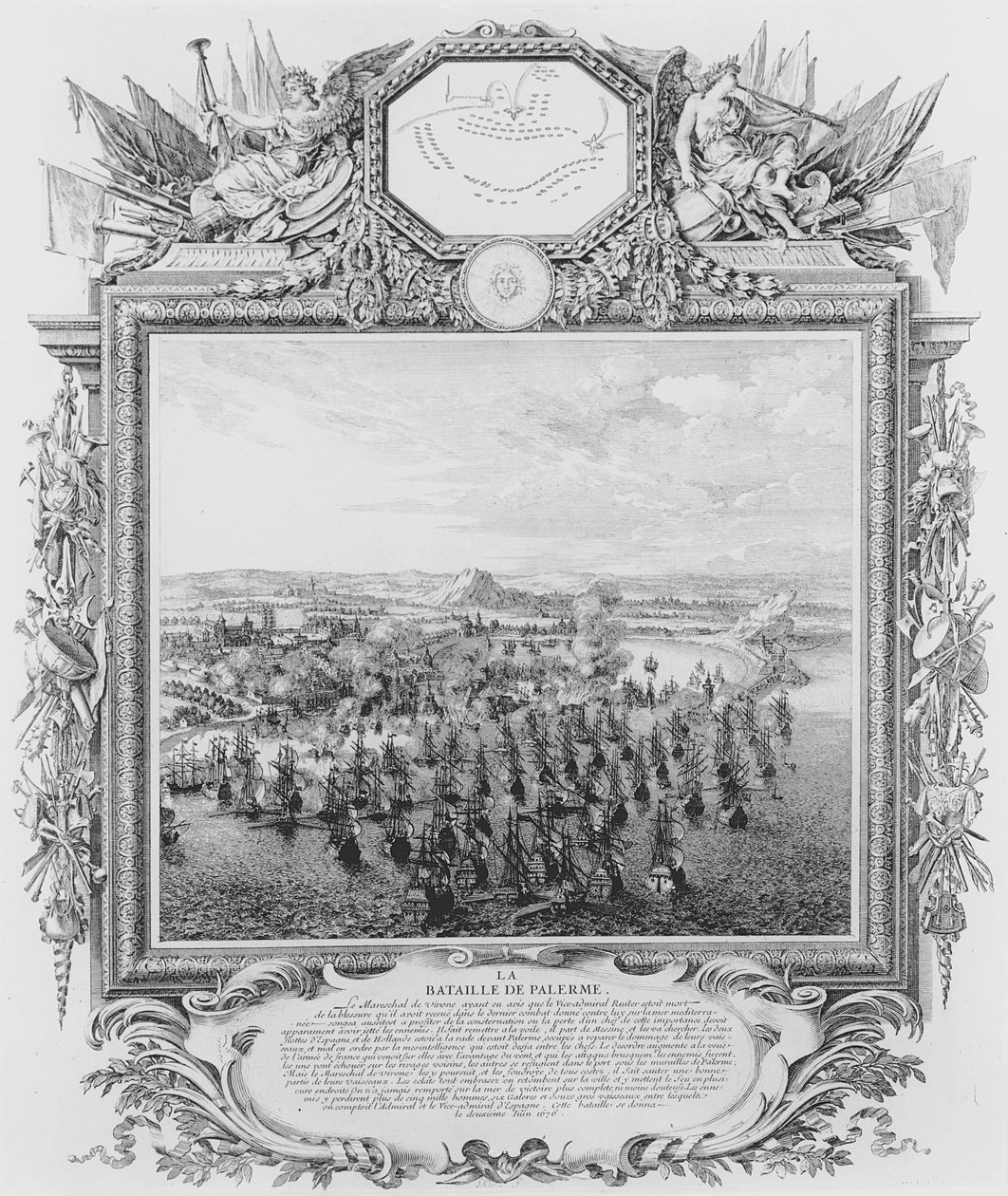 Bitwa pod Palermo, czerwiec 1676 autorstwa French School