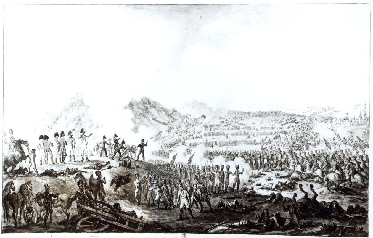 Bitwa pod Talavera de la Reina pomiędzy armią anglo-hiszpańską i francuską, 28 lipca 1809 autorstwa French School