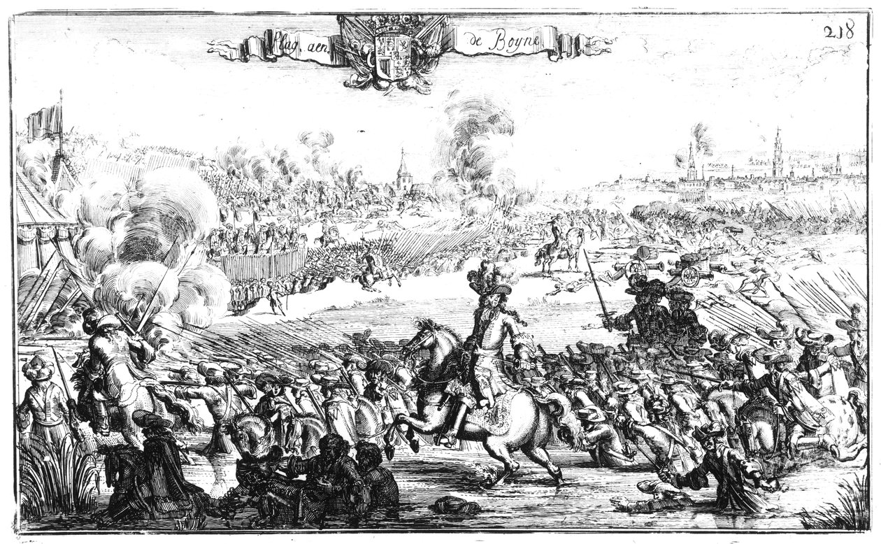 Bitwa pod Boyne, 1 lipca 1690 autorstwa French School