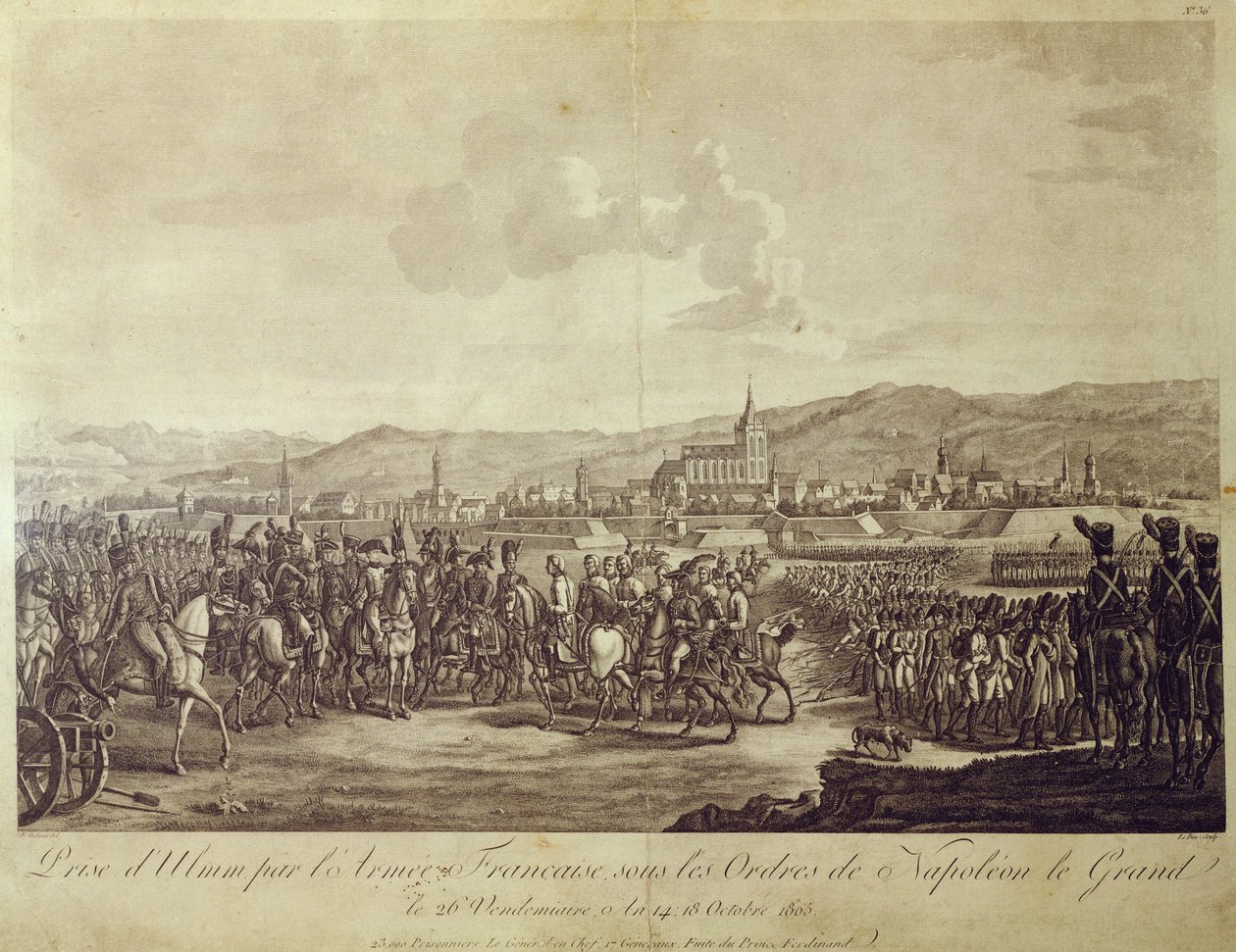 Kapitulacja Ulm w październiku 1805 r. autorstwa French School