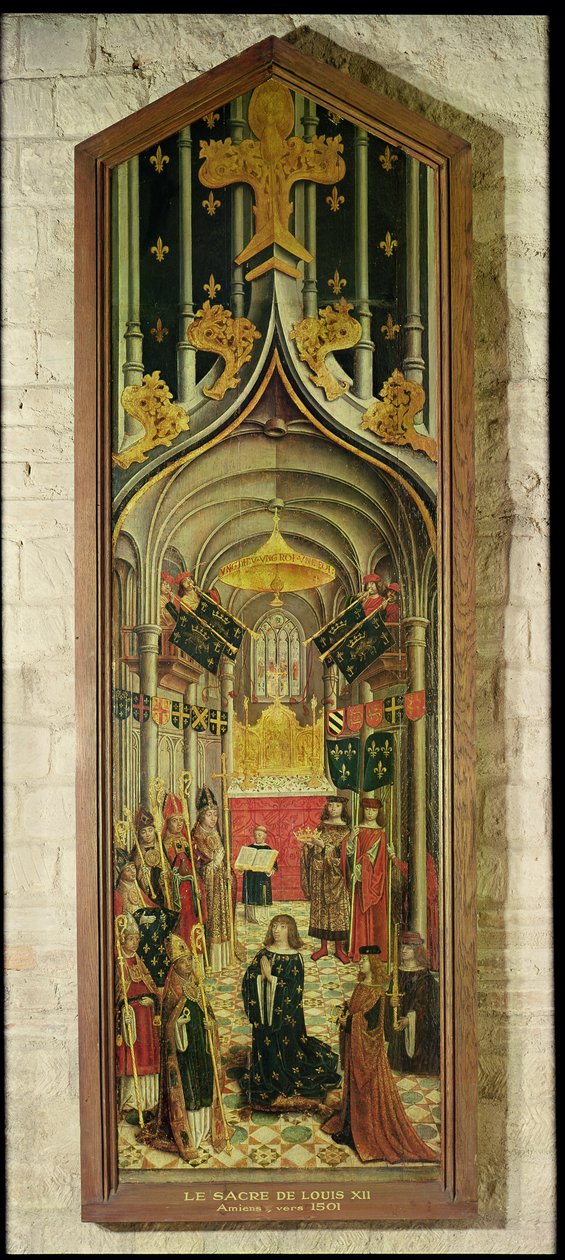 Koronacja Ludwika XII w 1498, Szkoła w Amiens, ok. 1501 (tempera na desce) autorstwa French School