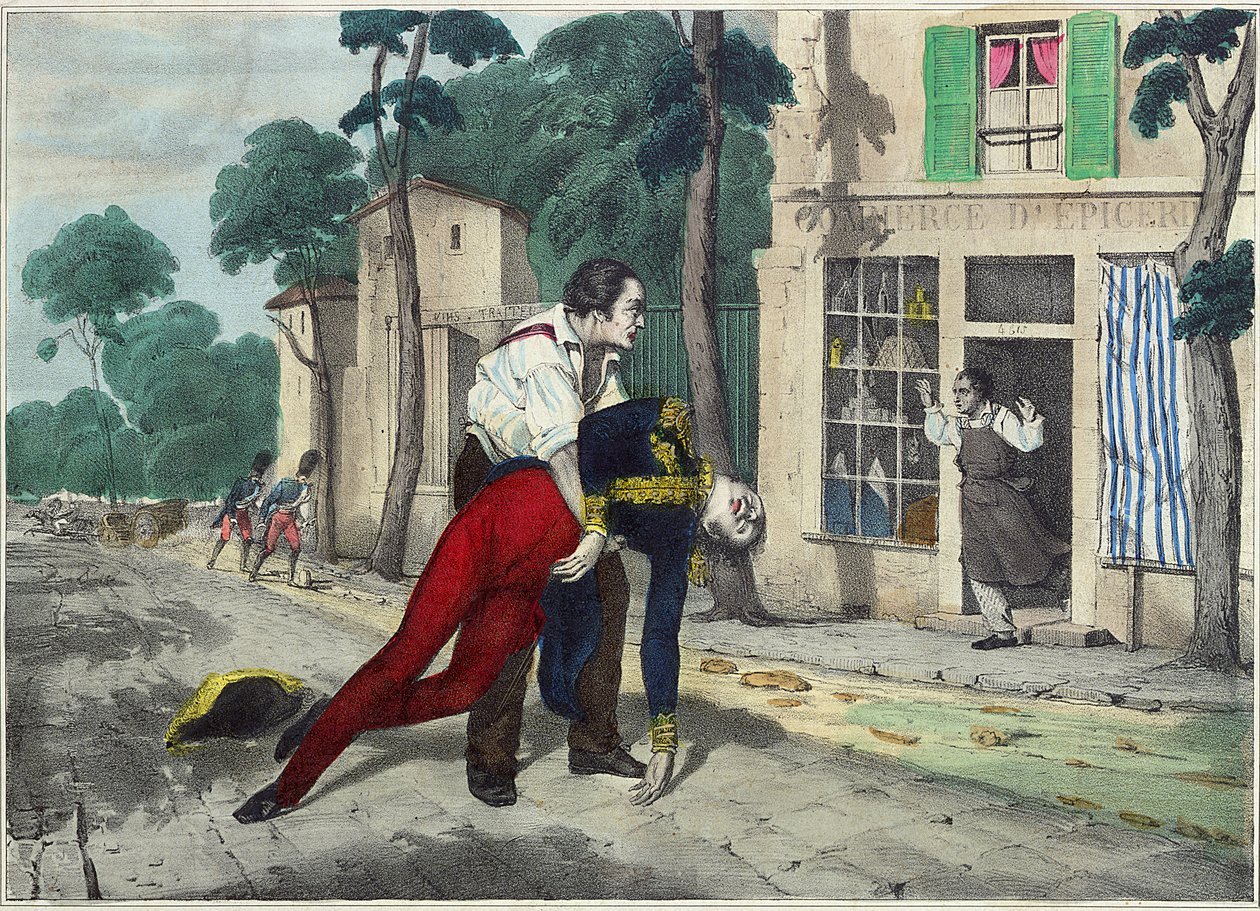 Śmierć Ferdynanda Filipa Ludwika (1810-42) księcia Orleanu w Neuilly, 13 lipca 1842 autorstwa French School