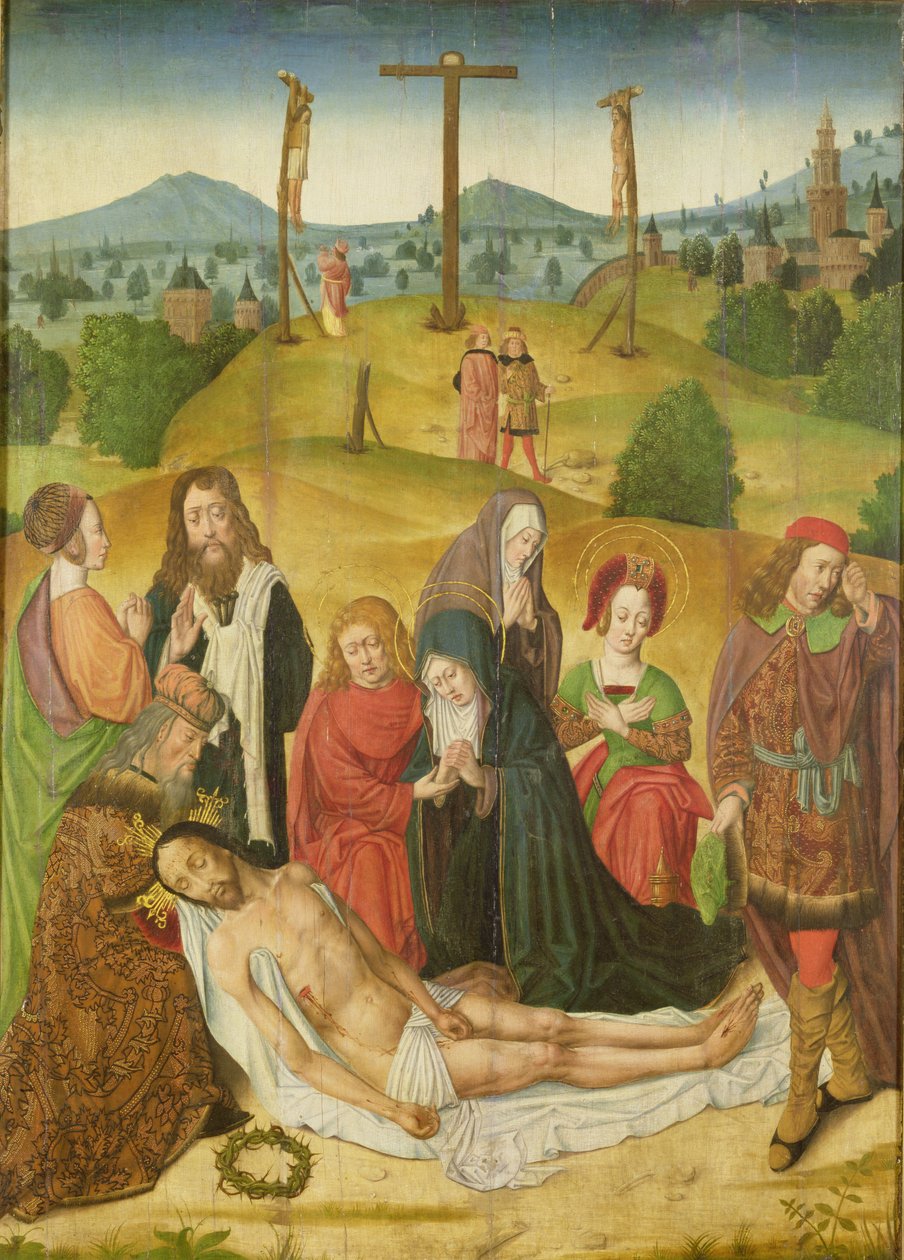 Osadzanie, środkowy panel tryptyku, koniec XV-początek XVI wieku (patrz 69684 i 69685) autorstwa French School